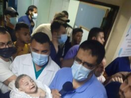 Baby survived in air strikes at Gaza